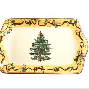 Spode Portmeirion Christmas Tree Annual Dessert Dish Tray 12" Holiday Serveware